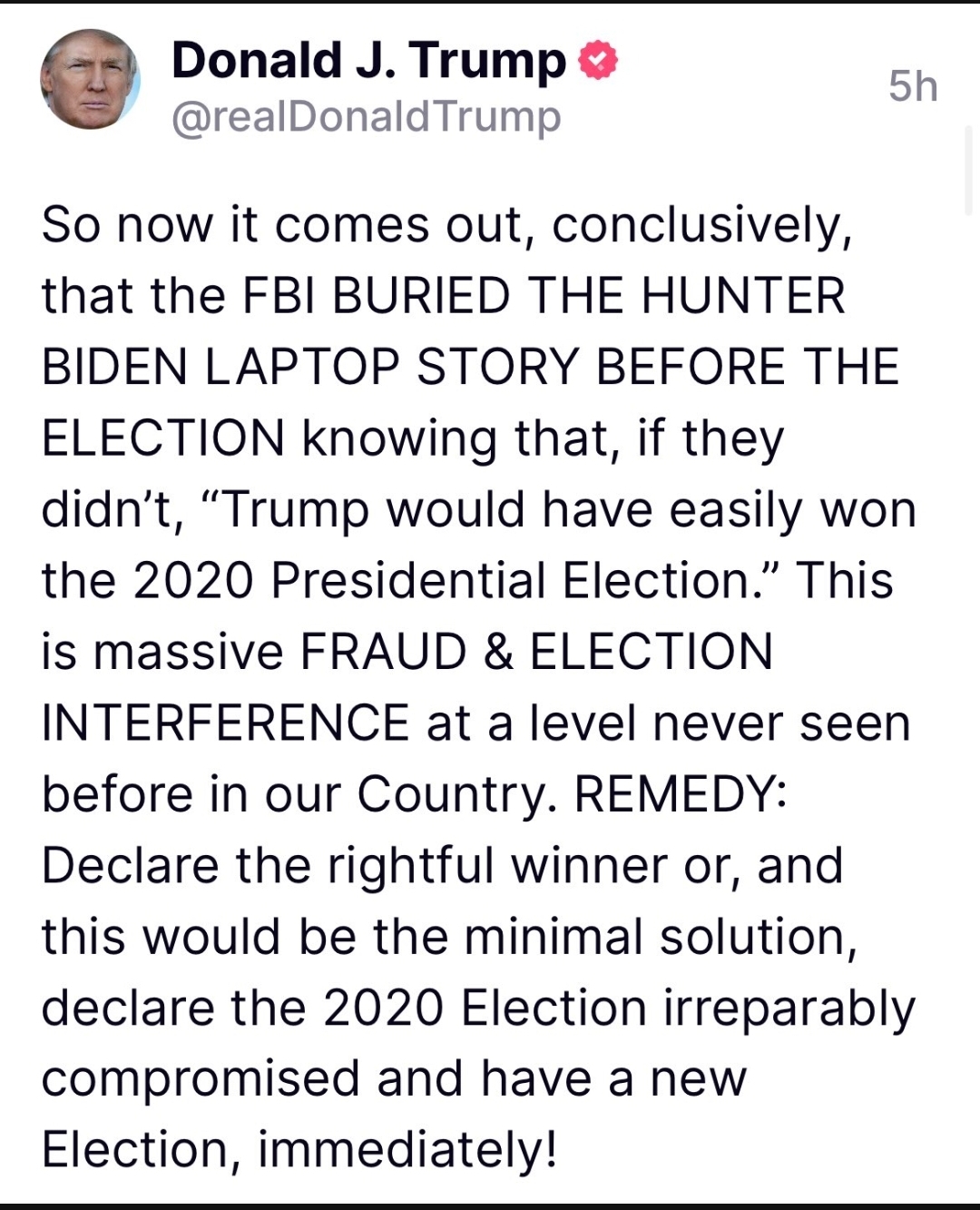 20220829 SignalTrump FBIBurriedBidenLaptopIWon